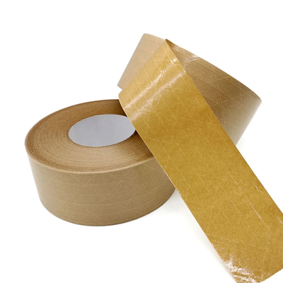 Лента Flatback Kraft ленты упаковки Брауна собственной личности слипчивая бумажная усиленная стеклотканью пакуя
