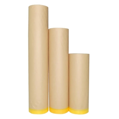 Biodegradable автоматическая крася бумага Kraft крышки Pre связала фильм тесьмой фильма маскируя бумажный для краски автомобиля