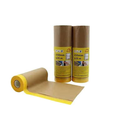 Biodegradable автоматическая крася бумага Kraft крышки Pre связала фильм тесьмой фильма маскируя бумажный для краски автомобиля