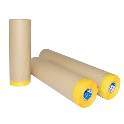 Biodegradable автоматическая крася бумага Kraft крышки Pre связала фильм тесьмой фильма маскируя бумажный для краски автомобиля