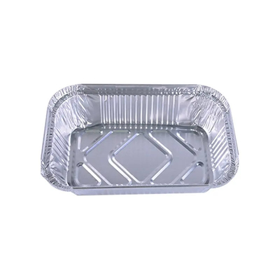 Коробка еды контейнеров 1 LB 450ml продолговатая алюминиевая Takeout с крышкой