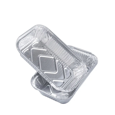 Коробка еды контейнеров 1 LB 450ml продолговатая алюминиевая Takeout с крышкой