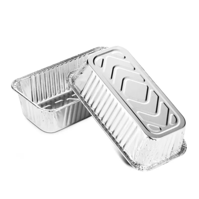 коробка упаковки Takeout еды пищевых контейнеров алюминиевой фольги 550ml алюминиевая устранимая с крышкой
